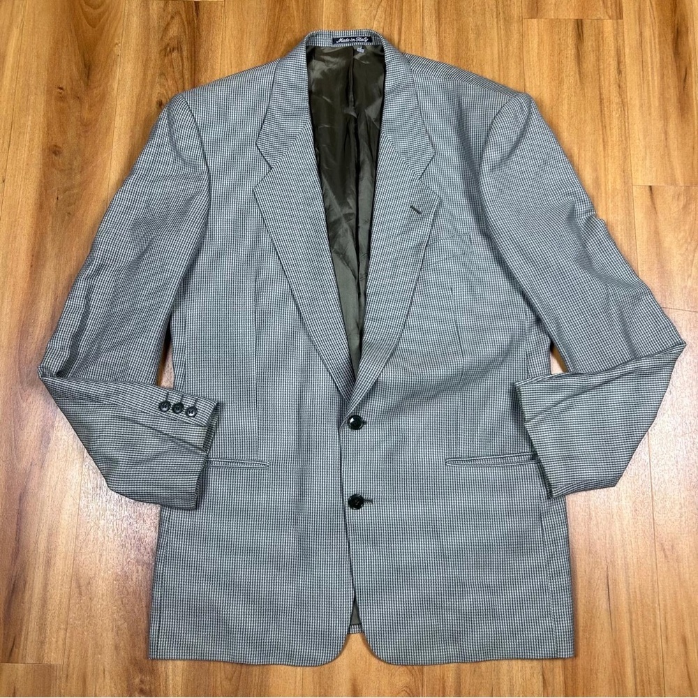 Mani Italy Men’s 65%Virgin Wool Multicolor Blazer Sport Jacket Size 42R